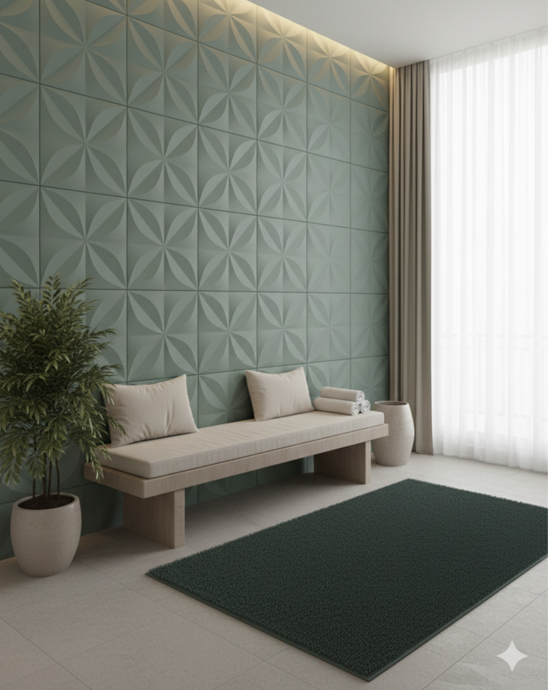 Molde ABS ref: LIFE  de 39x39cm para pared 3 d en yeso o concreto