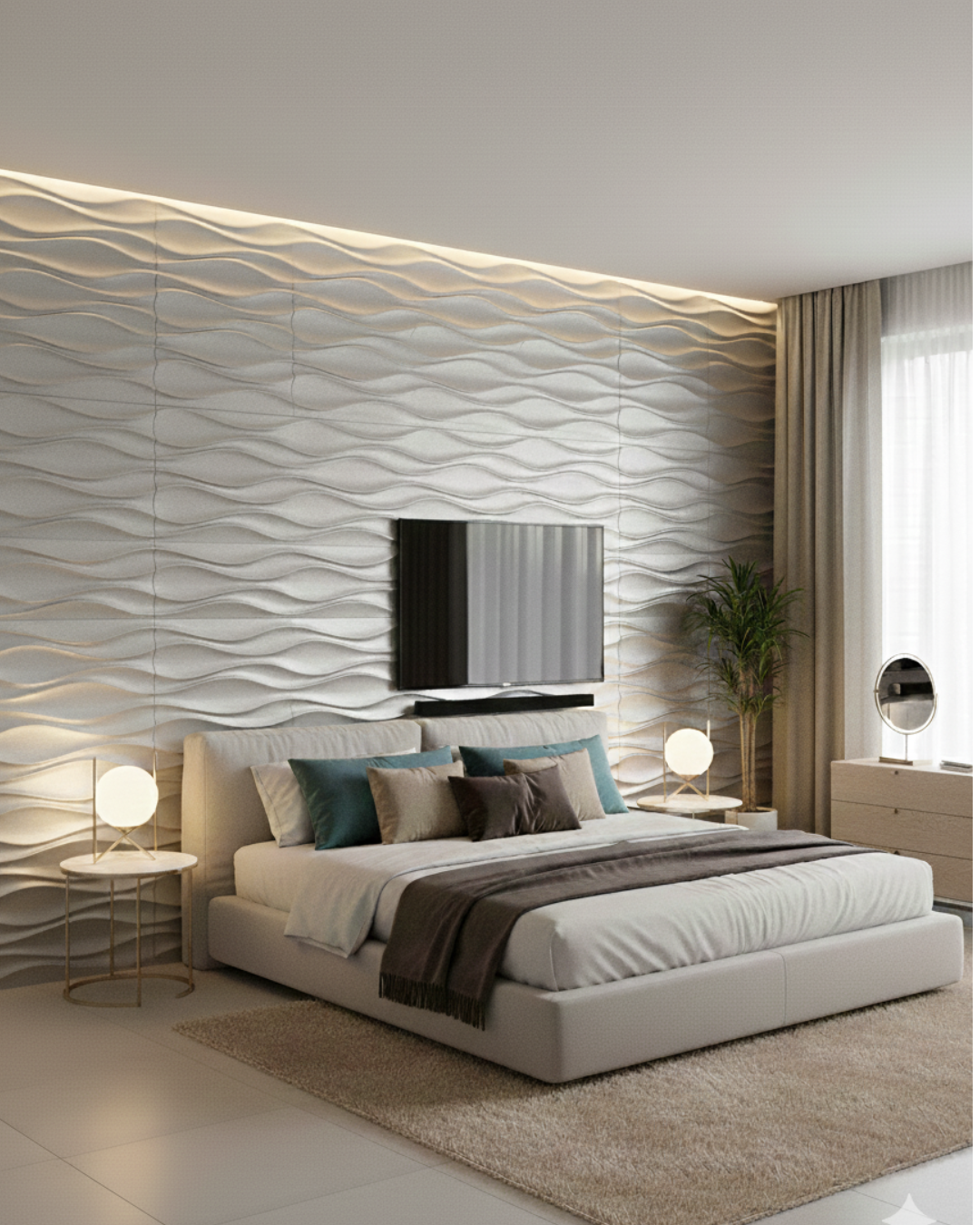 Molde en ABS ref. FIRE DE 39X39cm para fabricar pared 3D en yeso o Concreto