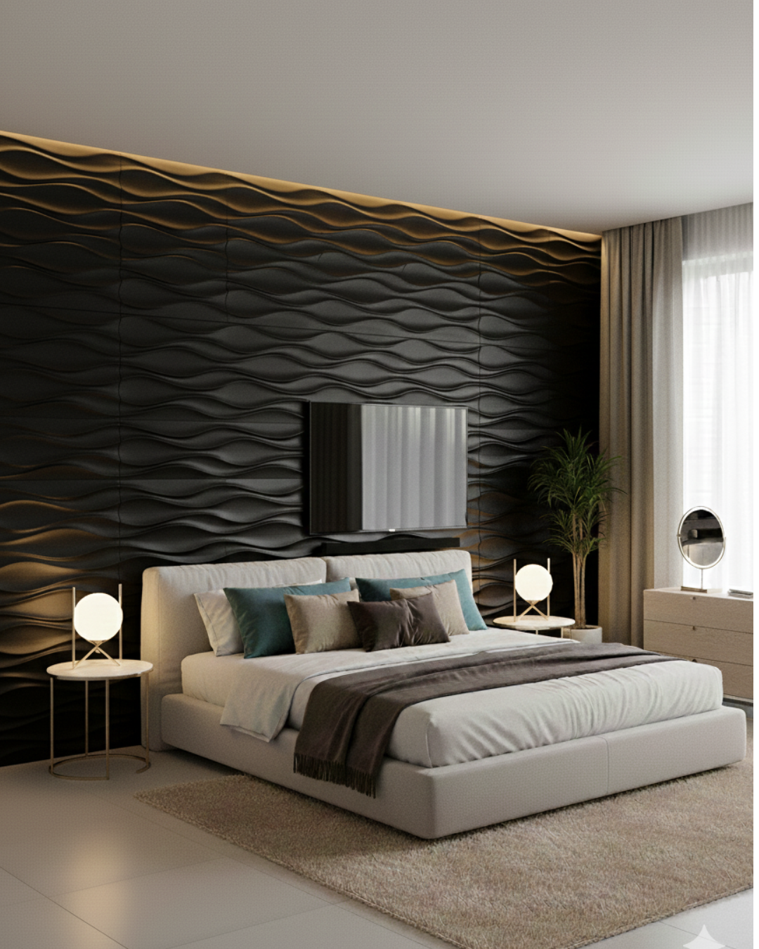Molde en ABS ref. FIRE DE 39X39cm para fabricar pared 3D en yeso o Concreto