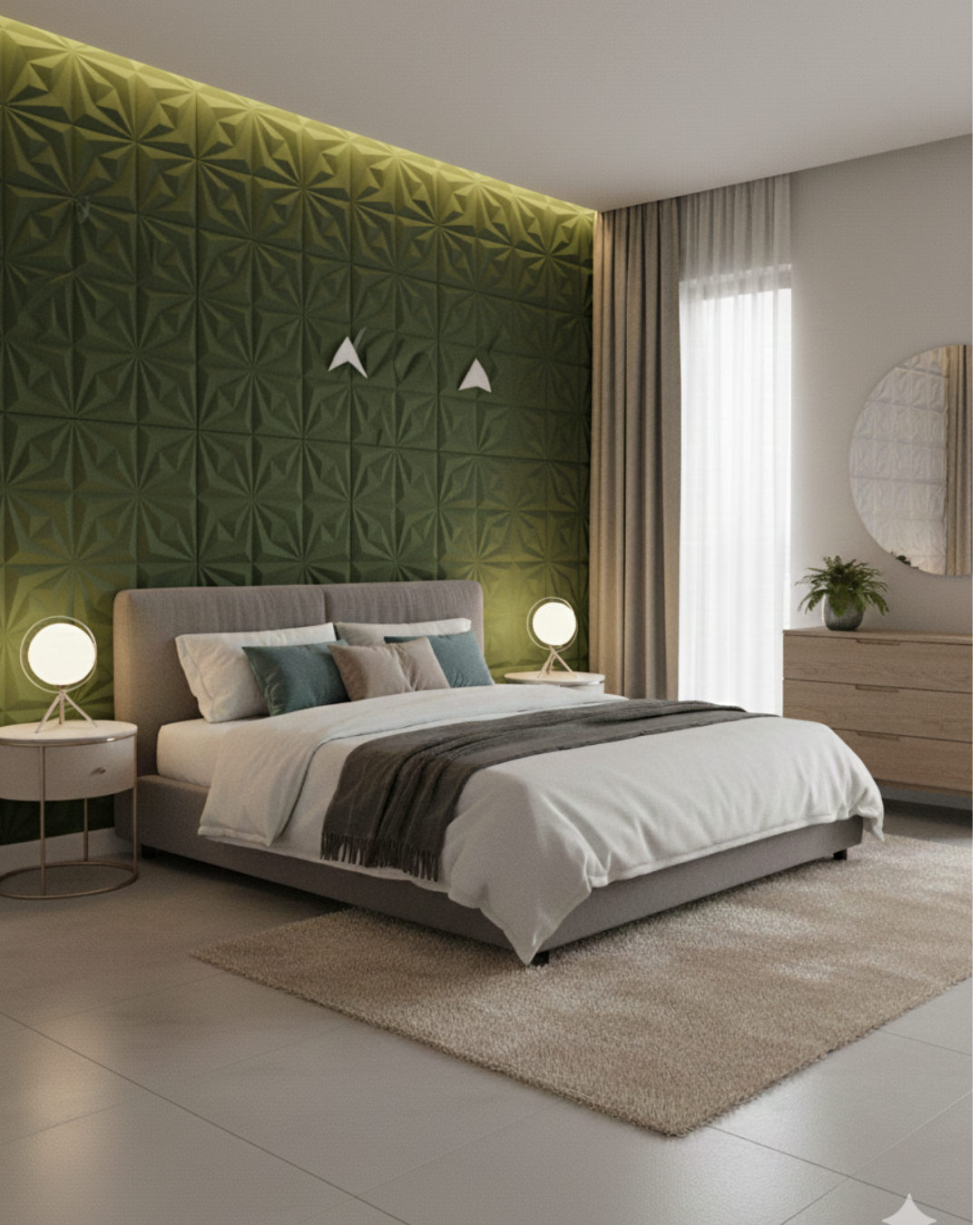 Molde ref. GEOMETRICO de 39x39cm en ABS para fabricar pared 3D en yeso o concreto