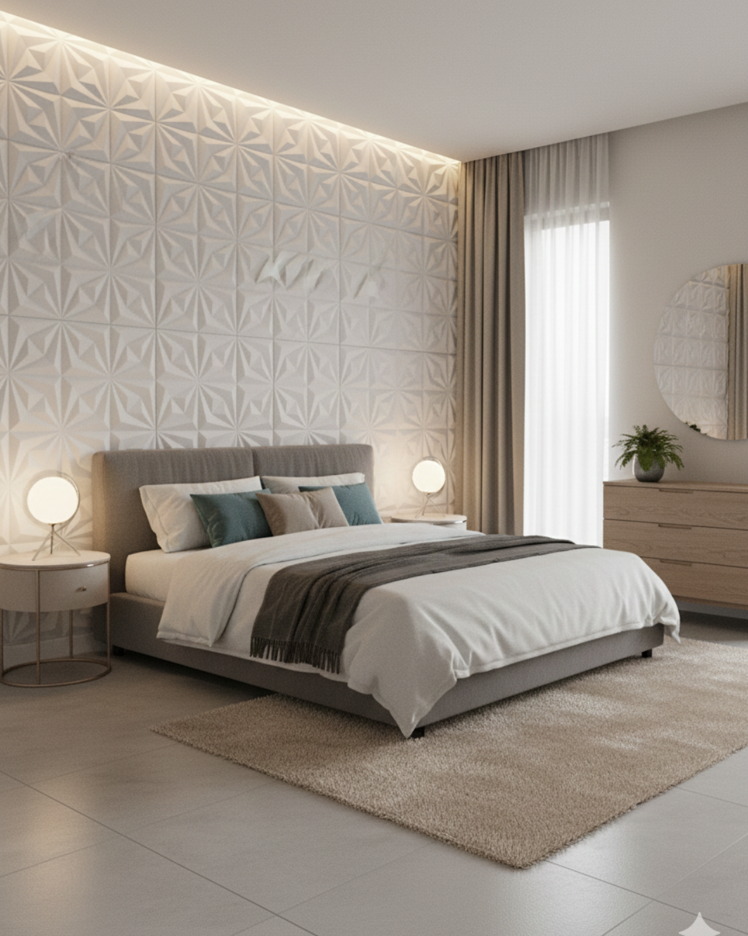 Molde ref. GEOMETRICO de 39x39cm en ABS para fabricar pared 3D en yeso o concreto