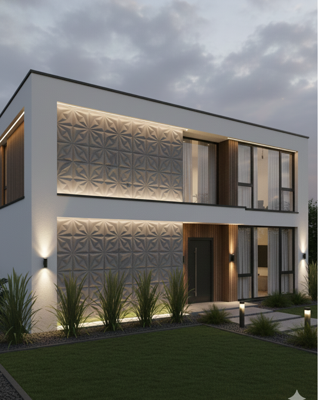 Molde ref. GEOMETRICO de 39x39cm en ABS para fabricar pared 3D en yeso o concreto