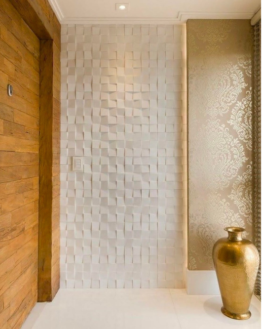 Molde ref. CUADROS DE 39X39cm en ABS para fabricar pared 3D en yeso o concreto