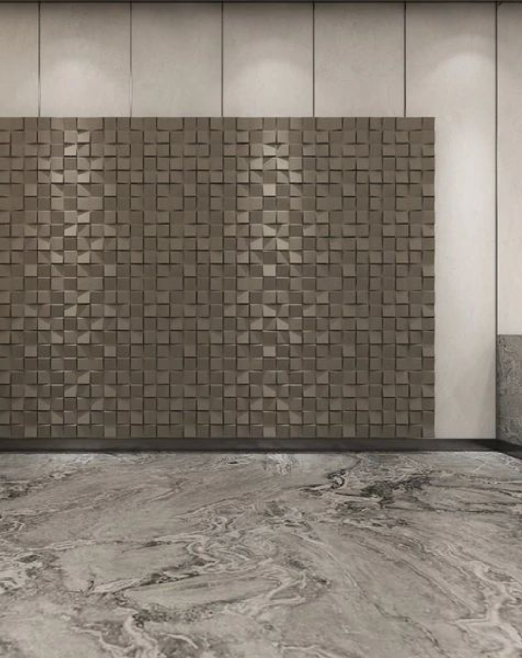Molde ref. CUADROS DE 39X39cm en ABS para fabricar pared 3D en yeso o concreto