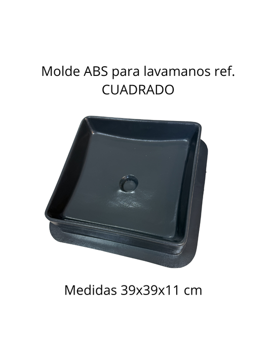 Molde lavamanos en ABS  ref. CUADRADO de 39x39cm