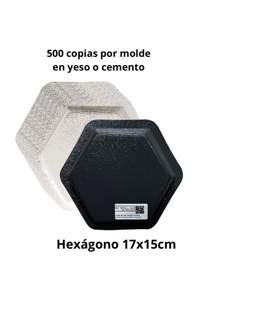 Molde referencia hexágono de 17x15cm hasta 500 copias