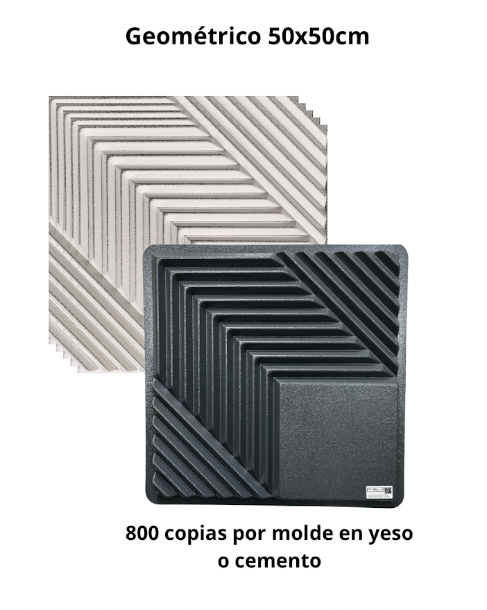 Molde ref: Geométrico de 50x50cm en ABS hasta 800 copias (200m2)