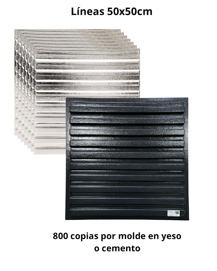 Molde ref: Lineas de 50x50cm en ABS hasta 800 copias (200m2)