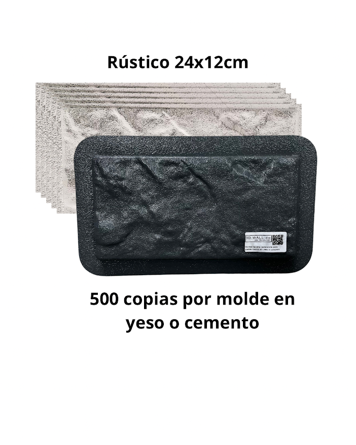 Molde ref: Rustico de 24x12cm en ABS hasta 500 copias