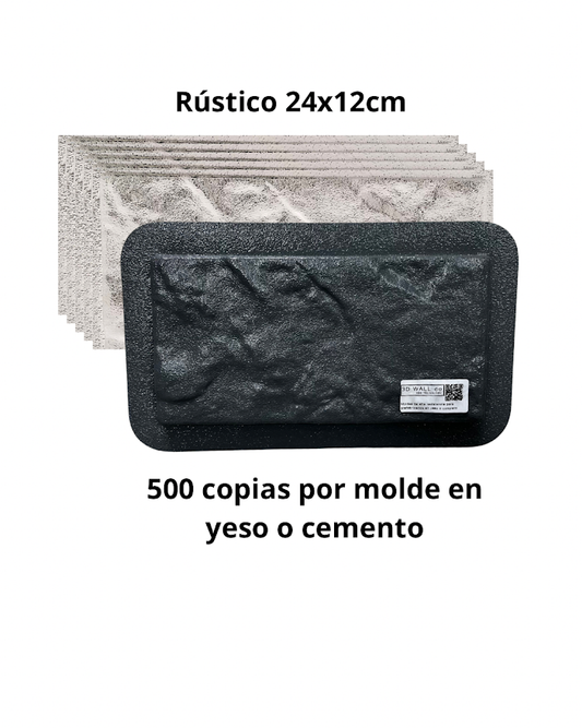 Molde ref: Rustico de 24x12cm en ABS hasta 500 copias