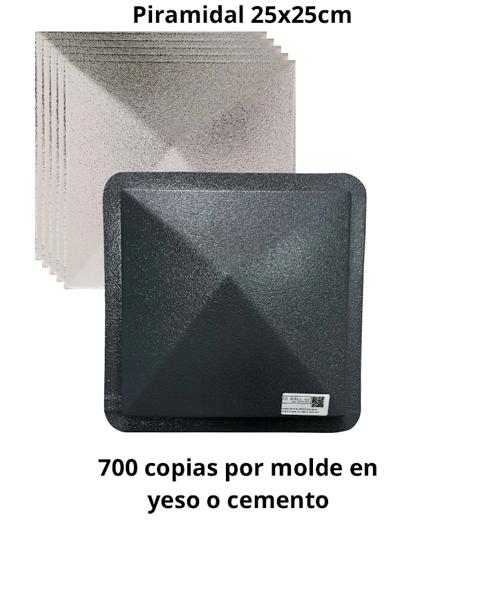 Molde ref: piramidal de 25x25 cm en ABS hasta 700 copias