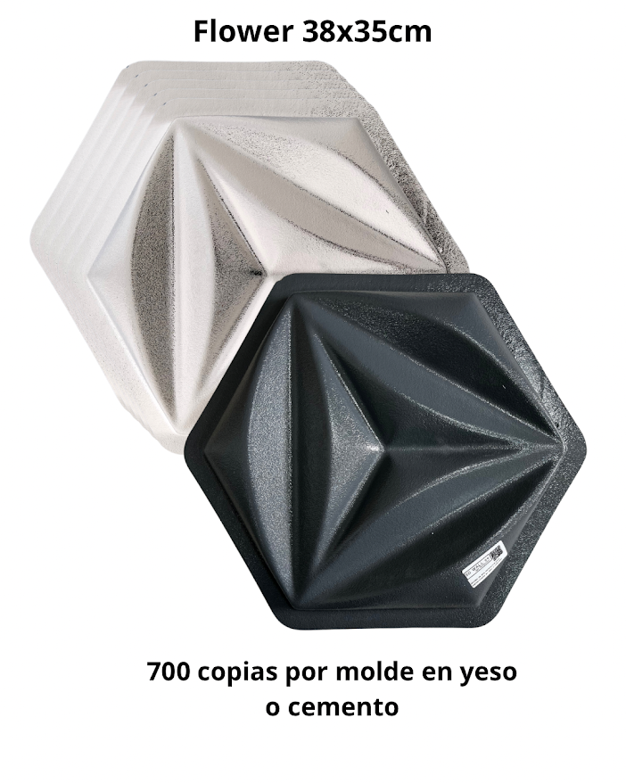 Molde ref: Flower de 38x33 cm en ABS hasta 700 copias